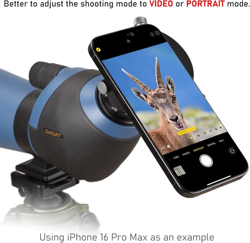 Zelnoox for Magsafe Digiscoping Adapter,Fits Telescope or Spotting Scope 2.5" Eyepiece Max,Magnetic Attachment for iPhone 12/13/14/15/16/17 Pro Max Magnetic Case - Image 5